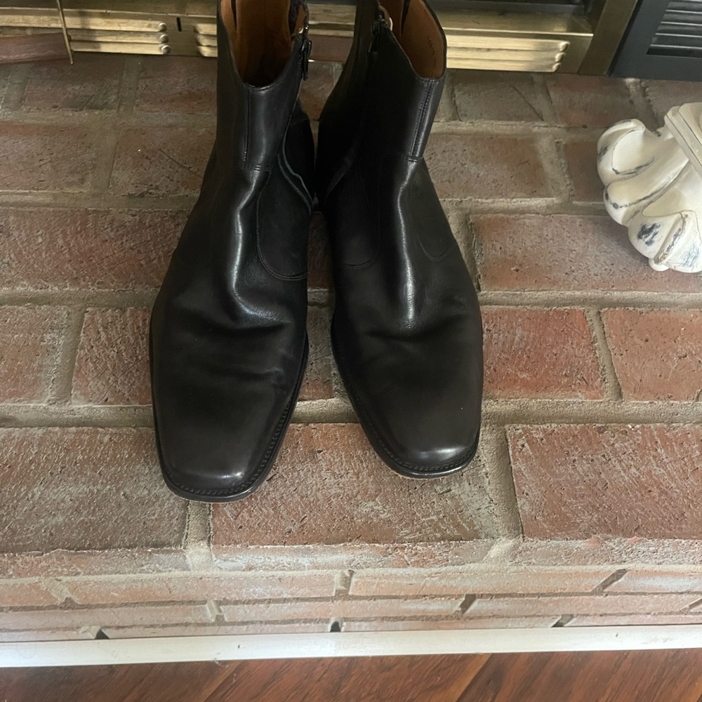 Florsheim Black Leather Ankle Boots